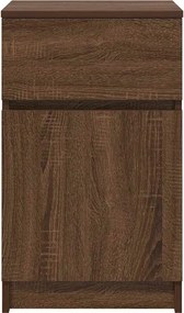 vidaXL Κομοδίνα 2 τεμ. Καφέ Δρυς 39x35x65 εκ. Επεξεργασμένο Ξύλο