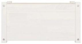 vidaXL Ζαρντινιέρες 2 τεμ. Λευκό 60x31x31 εκ. από Μασίφ Ξύλο Πεύκου