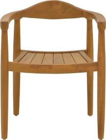Πολυθρόνα Ganny pakoworld teak ξύλο σε φυσική απόχρωση 59x56x71εκ
