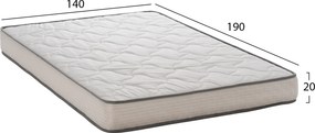 ΣΤΡΩΜΑ DREAMTOPIA ΣΕΙΡΑ RELIEF HM653.140 BONNELL SPRING 140x190x20Y εκ.