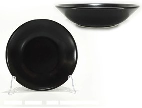 Πιάτο Βαθύ Μαύρο Ματ Πορσελάνη Φ20cm