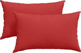 vidaXL Μαξιλάρι Καναπέ 2 pcs Κόκκινο 50 x 30 cm ύφασμα