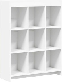 vidaXL Βιβλιοθήκη Λευκό 87,5 x 30 x 111 εκ Επεξεργασμένο Ξύλο