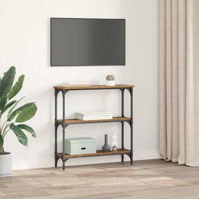 vidaXL Τραπέζι κονσόλας με ράφι Παλαιό ξύλο 75 x 22.5 x 75 εκ