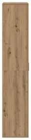 vidaXL Ψηλή Ντουλάπα artisan δρυς 80 x 35 x 180 εκ Επεξεργασμένο ξύλο