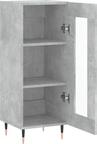 vidaXL Ντουλάπι Γκρι Σκυροδέματος 34,5x34x90 εκ. Επεξεργασμένο Ξύλο
