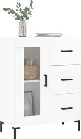 vidaXL Ντουλάπι Γυαλιστερό Λευκό 69,5x34x90 εκ. Επεξεργασμένο Ξύλο