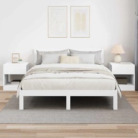 vidaXL End Table 2 pcs Λευκό 40,5 x 40 x 45 εκ Επεξεργασμένο ξύλο