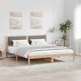 vidaXL Σκελετός Κρεβατιού Taupe 180 x 200 cm Στερεά ξυλεία πεύκου