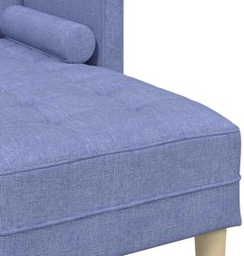 vidaXL Σετ Καναπέ με μαξιλάρι Μπλε τζην Πολυεστέρας