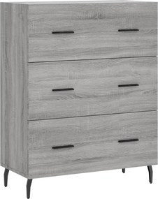 vidaXL Ντουλάπι Γκρι Sonoma 69,5 x 34 x 180 εκ. Επεξεργασμένο Ξύλο