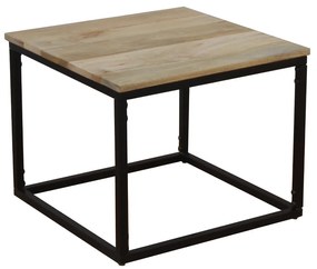 QUADRO COFFEE TABLE SET 3ΤΕΜ ΦΥΣΙΚΟ ΜΑΥΡΟ 110x60xH45cm