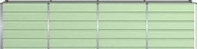 vidaXL Γλάστρα Πράσινο 320 x 80 x 75 εκ. Ατσάλι