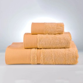 Πετσέτες Μπάνιου (Σετ 3τμχ) Down Town New Rosa 600gsm Κίτρινο