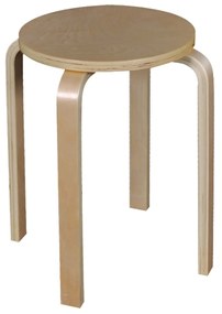 Σκαμπώ HAMILTON Bent Wood Σημύδα D. 32 H.45cm