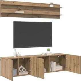 vidaXL Μονάδες TV Επιτοίχιο 6 pcs artisan δρυς Επεξεργασμένο ξύλο