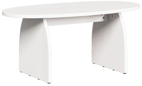 vidaXL Τραπεζάκι σαλονιού Λευκό 80 x 40 x 35 cm Συμπαγές ξύλο πεύκου