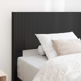 vidaXL Καλάθι με αποθήκη και κεφαλάρι Μαύρο 90 x 190 cm