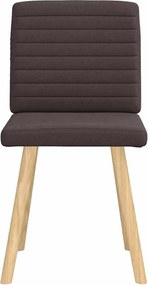 vidaXL Καρέκλες Τραπεζαρίας 2 τεμ. Σκούρο Καφέ Υφασμάτινες