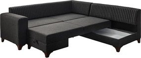 Corner Sofa-Bed West Right - Anthracite Anthracite
