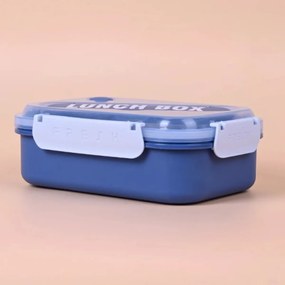 Πλαστικό Δοχείο Φαγητού 1100ml με Κουταλάκι - Μπλε