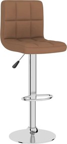 vidaXL Σκαμπό Μπαρ Καφέ Υφασμάτινο