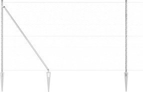 vidaXL Στύλος Περιφράξεων Ασημί