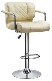 Σκαμπό Μπαρ Bar/83 Cream 43-2379 53X55X63/85cm Metal, Technoderma