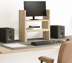 vidaXL Έπιπλο Οργάνωσης Γραφείου Ρυθμιζ. Δρυς 40x17x41 εκ. Επεξ. Ξύλο