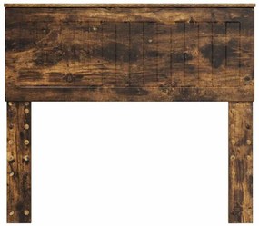 vidaXL Κεφαλάρι με κεφαλάρι Καπνιστό Δρύς 100 cm Επεξεργασμένο ξύλο