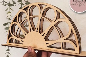 Σετ των 3 Intra απο ξύλο plywood 3mm-4mm πάχος Bank Coin Boho Δίασταση 4x4 cm INTRAFABR-72730326