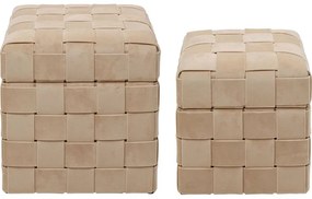 Stool Weave Beige (2/Set) - Μπεζ