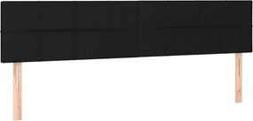 vidaXL Κρεβάτι Boxspring με Στρώμα Μαύρο 180x200 εκ. Υφασμάτινο