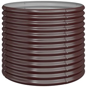 vidaXL Ζαρντινιέρα Καφέ 80x80x68 εκ. Ατσάλι με Ηλεκτρ. Βαφή Πούδρας