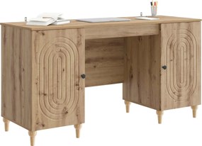 vidaXL Γραφείο Artisan Δρυς 142,5 x 50 x 75 εκ. Επεξεργασμένο Ξύλο