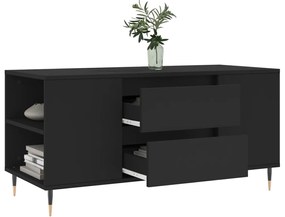 vidaXL Τραπεζάκι Σαλονιού Μαύρο 102x44,5x50 εκ. από Επεξεργασμένο Ξύλο