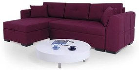 Γωνιακός καναπές κρεβάτι Ganny, μωβ 270x88x164cm Αριστερή γωνία – GEN-TED-044