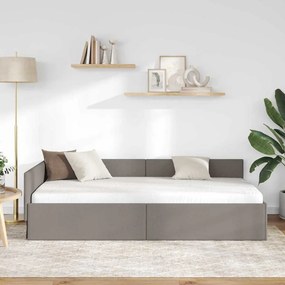 vidaXL Κρεβάτι Γωνίας Taupe 80 x 200 cm ύφασμα