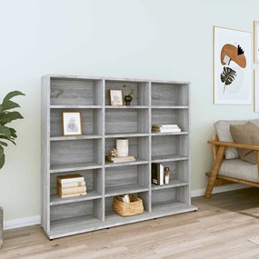 vidaXL Έπιπλο για CD Γκρι Sonoma 100x23x89,5 εκ. Επεξεργασμένο Ξύλο