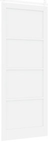 vidaXL Συρόμενη Πόρτα  με Σετ Υλικού Λευκή 93x232 cm Μασίφ Ξύλο Πεύκου