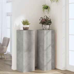 vidaXL Βάση φυτών 2 τεμ. Γκρι Σκυροδέματος 33 x 33 x 100 cm