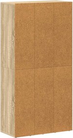 vidaXL Ραφιέρα/Βιβλιοθήκη Sonoma Δρυς 66x30x130 εκ. από Επεξ. Ξύλο