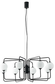 Φωτιστικό Οροφής I-Neutron-S8 Black-White Luce Ambiente Design Metal, Glass