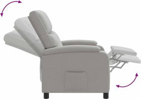 vidaXL Κάθισμα μασάζ Σκίουρος Γκρί Ύφασμα