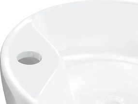 vidaXL Νιπτήρας Στρογγυλός Λευκός 40 x 14,5 εκ. Κεραμικός