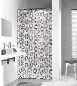 Circolo 180x200 grey Πλαστική κουρτίνα μπάνιου Sealskin