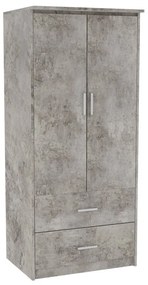 Intrahome Ντουλάπα ρούχων δίφυλλη OLYMPUS Intrahome χρώμα antique ανθρακί 81x57x183εκ | SKU: INTRAPA-234111298