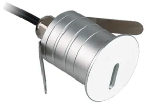 Σποτ Χωνευτό 1w Led 95lm 3000K Warm White 12V DC, IP65, Λευκό 3,5*3,4cm  Viokef Royal 4223100