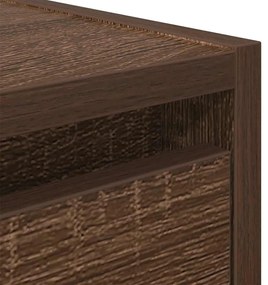 Κομοδίνο Επιτοίχιο Καφέ Δρυς 38x34x40 εκ. 861259
