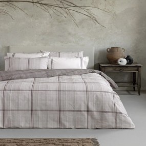 Παπλωματοθήκη Liaison (Σετ 2τμχ) Beige Nima Μονό 160x240cm 100% Cotton